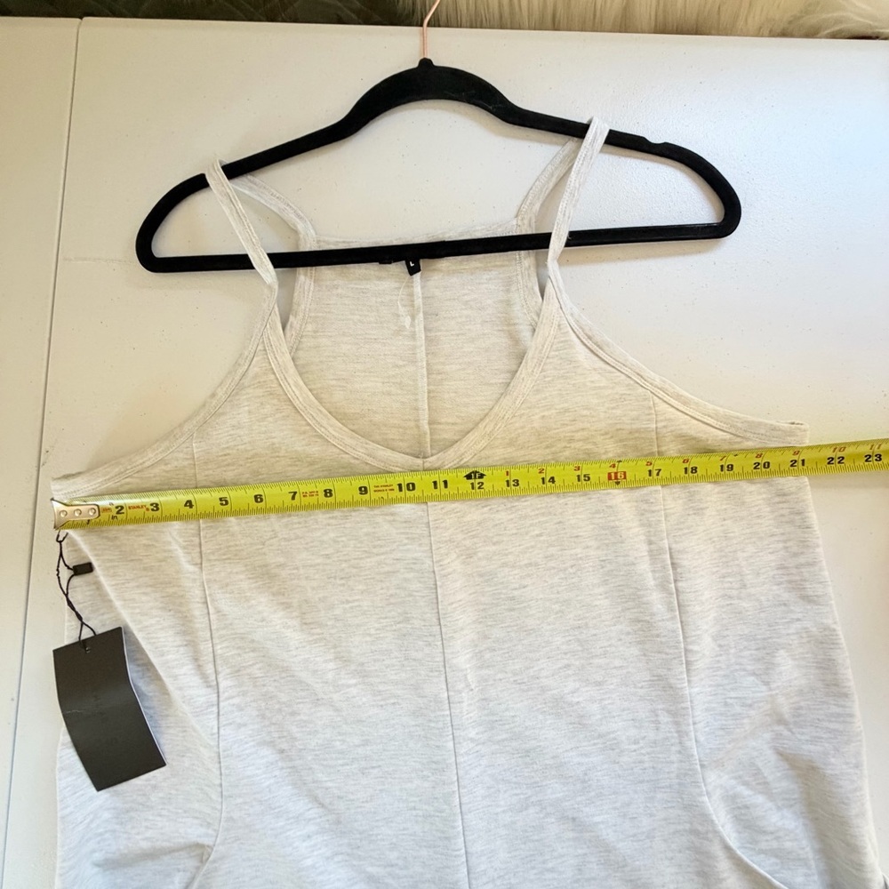 T/S By Thrive Clothing Soft Gray Jumpsuit Pockets New Size Large Loungewear New - Picture 9 of 10